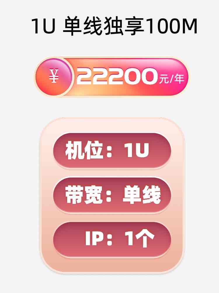 潍坊单线100M服务器托管价格